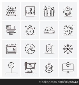 16 Universal Business Icons Vector. Creative Icon Illustration to use in web and Mobile Related project.