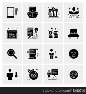 16 Universal Business Icons Vector. Creative Icon Illustration to use in web and Mobile Related project.