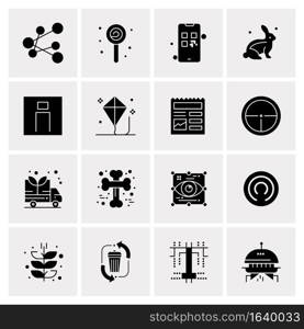 16 Universal Business Icons Vector. Creative Icon Illustration to use in web and Mobile Related project.