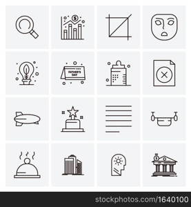 16 Universal Business Icons Vector. Creative Icon Illustration to use in web and Mobile Related project.