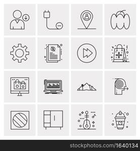 16 Universal Business Icons Vector. Creative Icon Illustration to use in web and Mobile Related project.