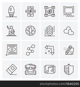 16 Universal Business Icons Vector. Creative Icon Illustration to use in web and Mobile Related project.