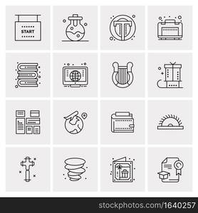 16 Universal Business Icons Vector. Creative Icon Illustration to use in web and Mobile Related project.