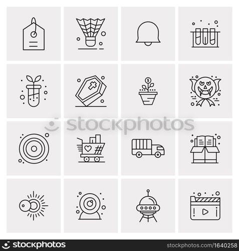 16 Universal Business Icons Vector. Creative Icon Illustration to use in web and Mobile Related project.