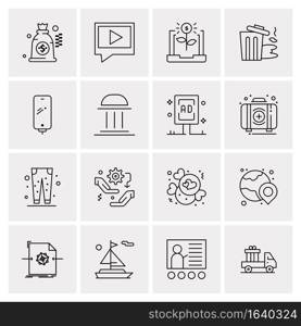 16 Universal Business Icons Vector. Creative Icon Illustration to use in web and Mobile Related project.