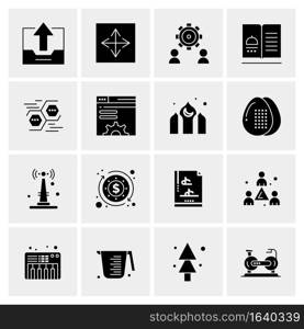 16 Universal Business Icons Vector. Creative Icon Illustration to use in web and Mobile Related project.