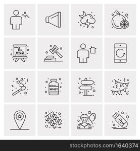 16 Universal Business Icons Vector. Creative Icon Illustration to use in web and Mobile Related project.