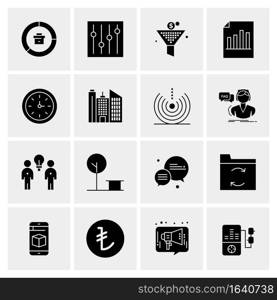 16 Universal Business Icons Vector. Creative Icon Illustration to use in web and Mobile Related project.