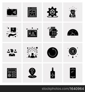 16 Universal Business Icons Vector. Creative Icon Illustration to use in web and Mobile Related project.