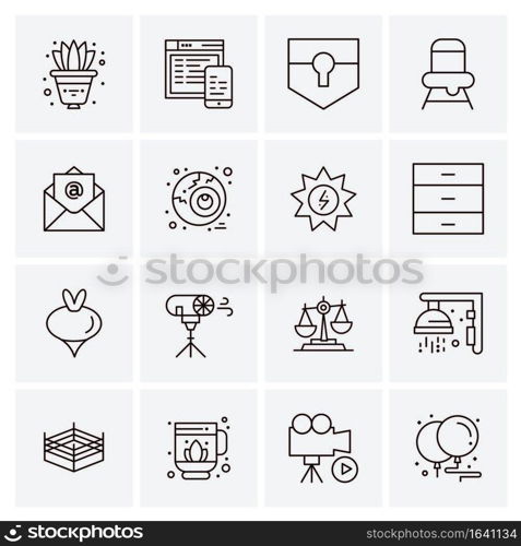 16 Universal Business Icons Vector. Creative Icon Illustration to use in web and Mobile Related project.