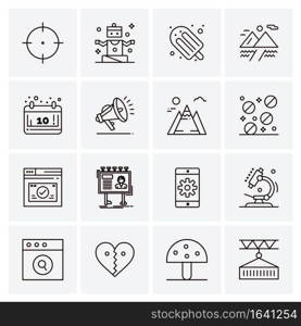 16 Universal Business Icons Vector. Creative Icon Illustration to use in web and Mobile Related project.