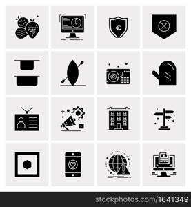 16 Universal Business Icons Vector. Creative Icon Illustration to use in web and Mobile Related project.