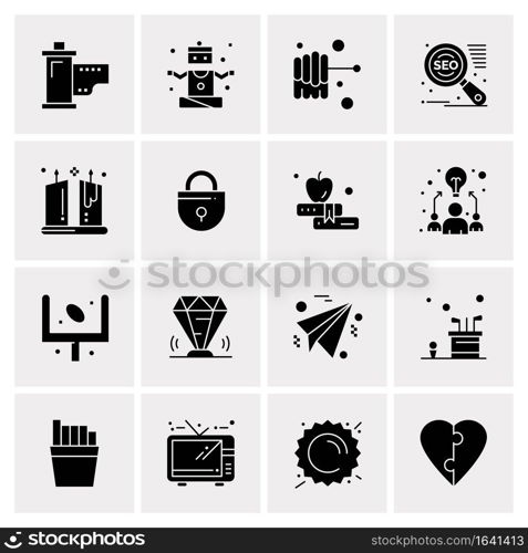 16 Universal Business Icons Vector. Creative Icon Illustration to use in web and Mobile Related project.