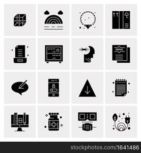 16 Universal Business Icons Vector. Creative Icon Illustration to use in web and Mobile Related project.