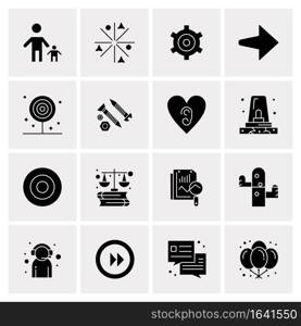 16 Universal Business Icons Vector. Creative Icon Illustration to use in web and Mobile Related project.