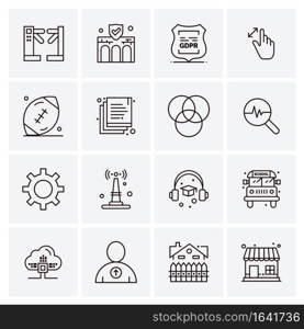 16 Universal Business Icons Vector. Creative Icon Illustration to use in web and Mobile Related project.