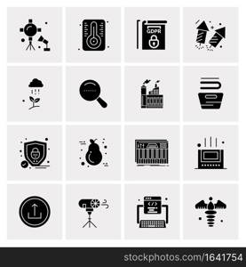 16 Universal Business Icons Vector. Creative Icon Illustration to use in web and Mobile Related project.