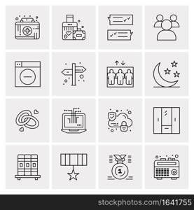 16 Universal Business Icons Vector. Creative Icon Illustration to use in web and Mobile Related project.