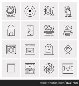 16 Universal Business Icons Vector. Creative Icon Illustration to use in web and Mobile Related project.