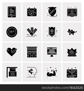 16 Universal Business Icons Vector. Creative Icon Illustration to use in web and Mobile Related project.