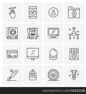 16 Universal Business Icons Vector. Creative Icon Illustration to use in web and Mobile Related project.