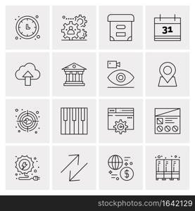 16 Universal Business Icons Vector. Creative Icon Illustration to use in web and Mobile Related project.