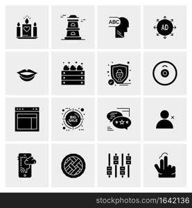 16 Universal Business Icons Vector. Creative Icon Illustration to use in web and Mobile Related project.