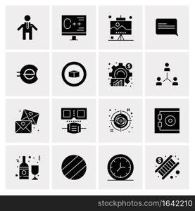 16 Universal Business Icons Vector. Creative Icon Illustration to use in web and Mobile Related project.