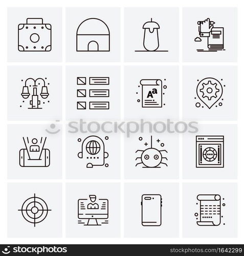 16 Universal Business Icons Vector. Creative Icon Illustration to use in web and Mobile Related project.