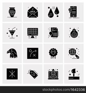 16 Universal Business Icons Vector. Creative Icon Illustration to use in web and Mobile Related project.