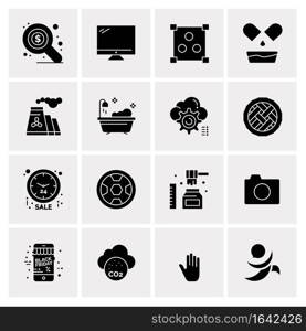 16 Universal Business Icons Vector. Creative Icon Illustration to use in web and Mobile Related project.