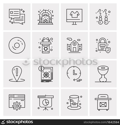 16 Universal Business Icons Vector. Creative Icon Illustration to use in web and Mobile Related project.