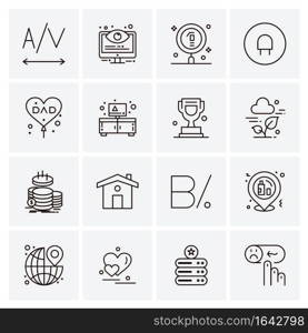 16 Universal Business Icons Vector. Creative Icon Illustration to use in web and Mobile Related project.