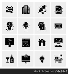 16 Universal Business Icons Vector. Creative Icon Illustration to use in web and Mobile Related project.