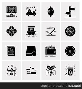 16 Universal Business Icons Vector. Creative Icon Illustration to use in web and Mobile Related project.