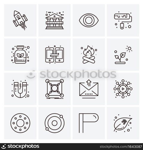 16 Universal Business Icons Vector. Creative Icon Illustration to use in web and Mobile Related project.