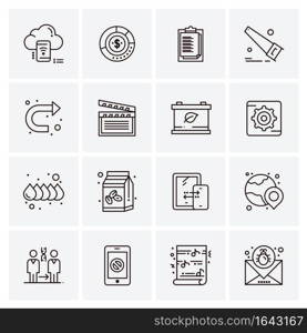 16 Universal Business Icons Vector. Creative Icon Illustration to use in web and Mobile Related project.