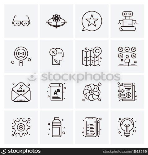 16 Universal Business Icons Vector. Creative Icon Illustration to use in web and Mobile Related project.