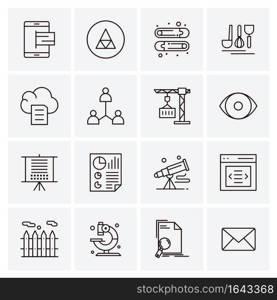 16 Universal Business Icons Vector. Creative Icon Illustration to use in web and Mobile Related project.