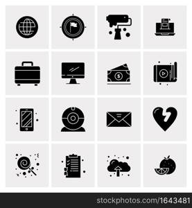 16 Universal Business Icons Vector. Creative Icon Illustration to use in web and Mobile Related project.