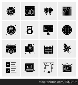 16 Universal Business Icons Vector. Creative Icon Illustration to use in web and Mobile Related project.