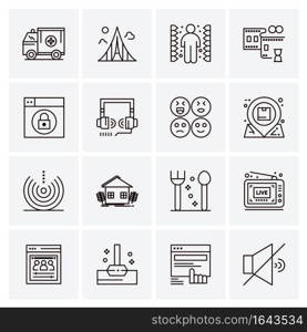 16 Universal Business Icons Vector. Creative Icon Illustration to use in web and Mobile Related project.