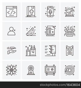 16 Universal Business Icons Vector. Creative Icon Illustration to use in web and Mobile Related project.