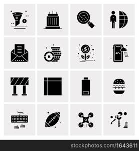 16 Universal Business Icons Vector. Creative Icon Illustration to use in web and Mobile Related project.