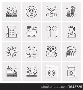 16 Universal Business Icons Vector. Creative Icon Illustration to use in web and Mobile Related project.