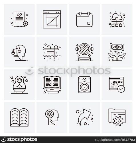 16 Universal Business Icons Vector. Creative Icon Illustration to use in web and Mobile Related project.