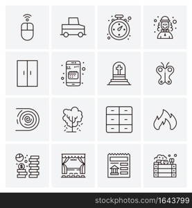 16 Universal Business Icons Vector. Creative Icon Illustration to use in web and Mobile Related project.