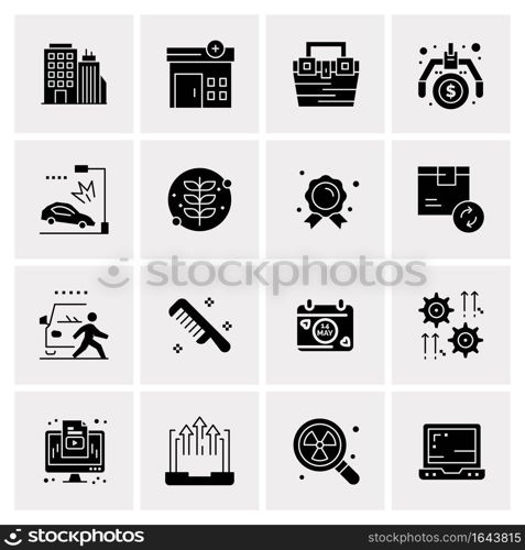 16 Universal Business Icons Vector. Creative Icon Illustration to use in web and Mobile Related project.