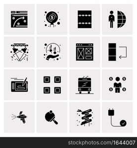 16 Universal Business Icons Vector. Creative Icon Illustration to use in web and Mobile Related project.