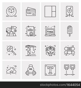 16 Universal Business Icons Vector. Creative Icon Illustration to use in web and Mobile Related project.